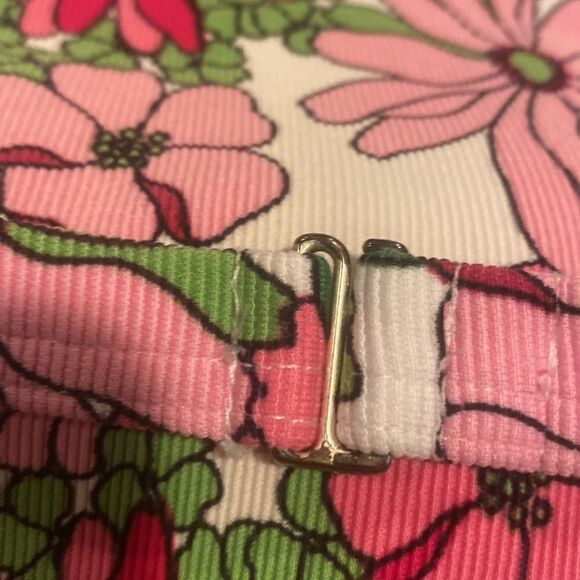 Lands End Floral Tankini Top Size 12 Square Neck - Picture 9 of 12